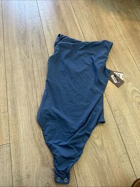 Auden Women's Navy Blue Stretch Bodysuit